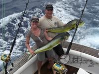 Alex and Crystal with Mahimahi on Bite Me